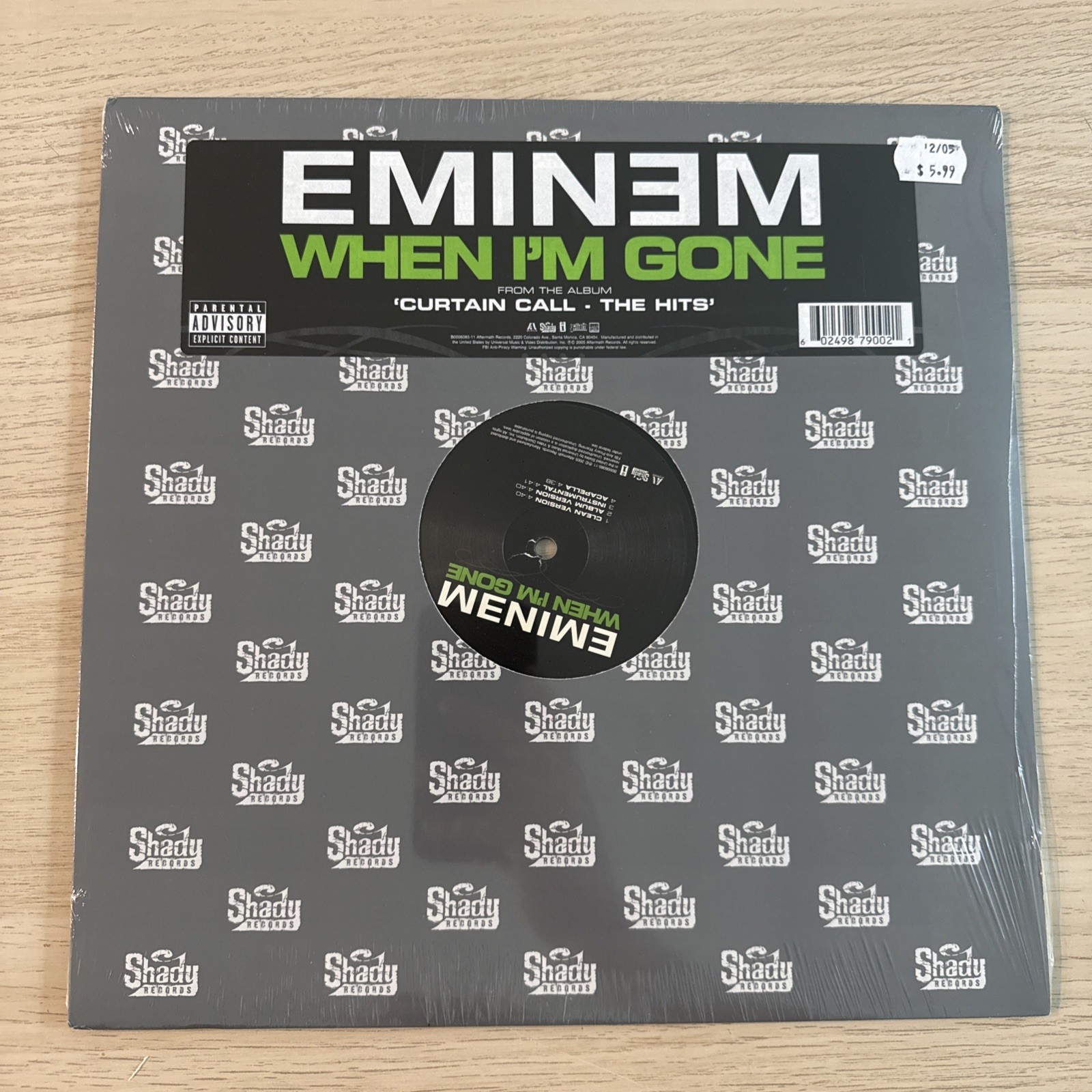 EMINEM – When I’m Gone 12” Vinyl 2005 Shady Records Sealed