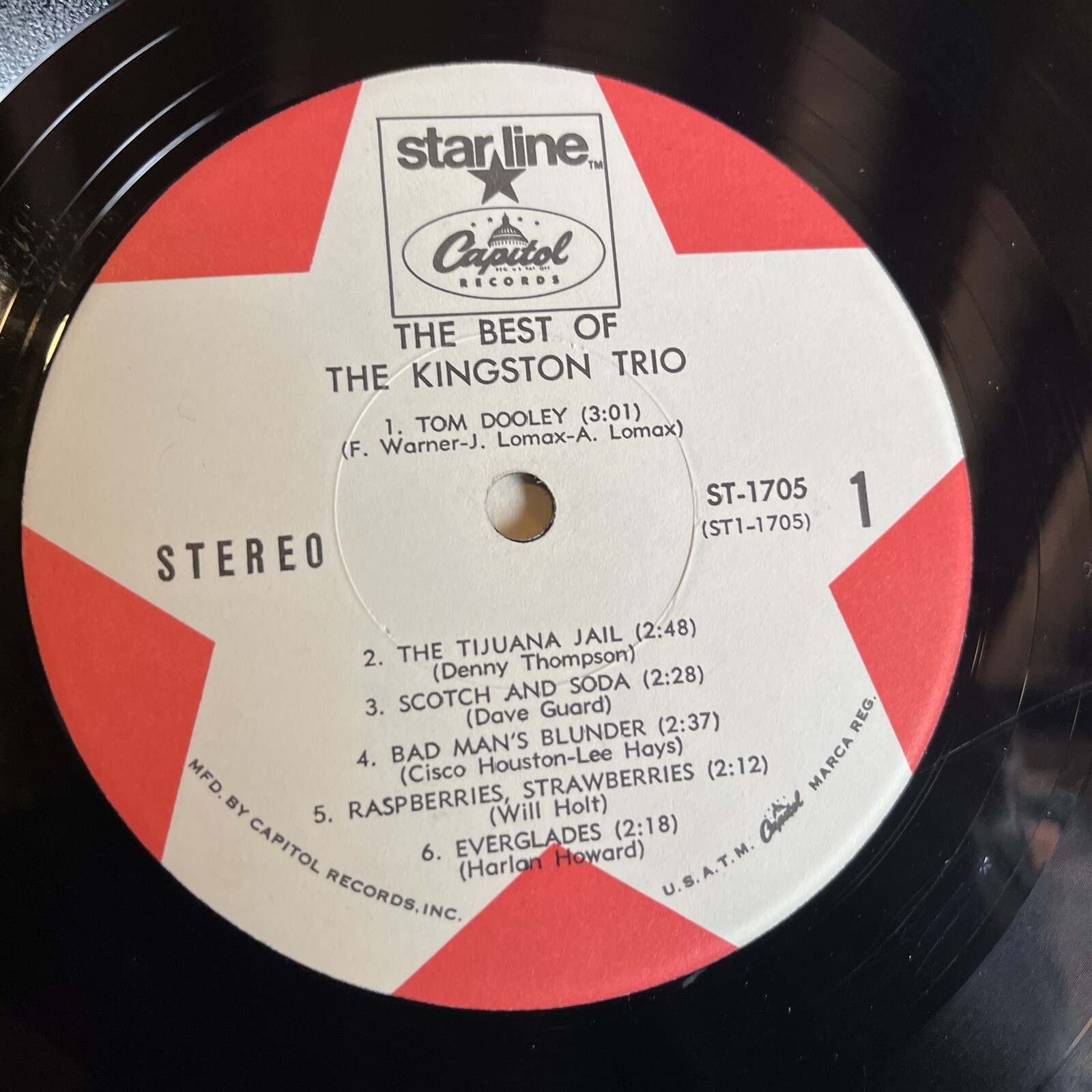[FOLK/POP]~EXC LP~The KINGSTON TRIO~The Best Of The Kingston Trio~[1967~STARLINE