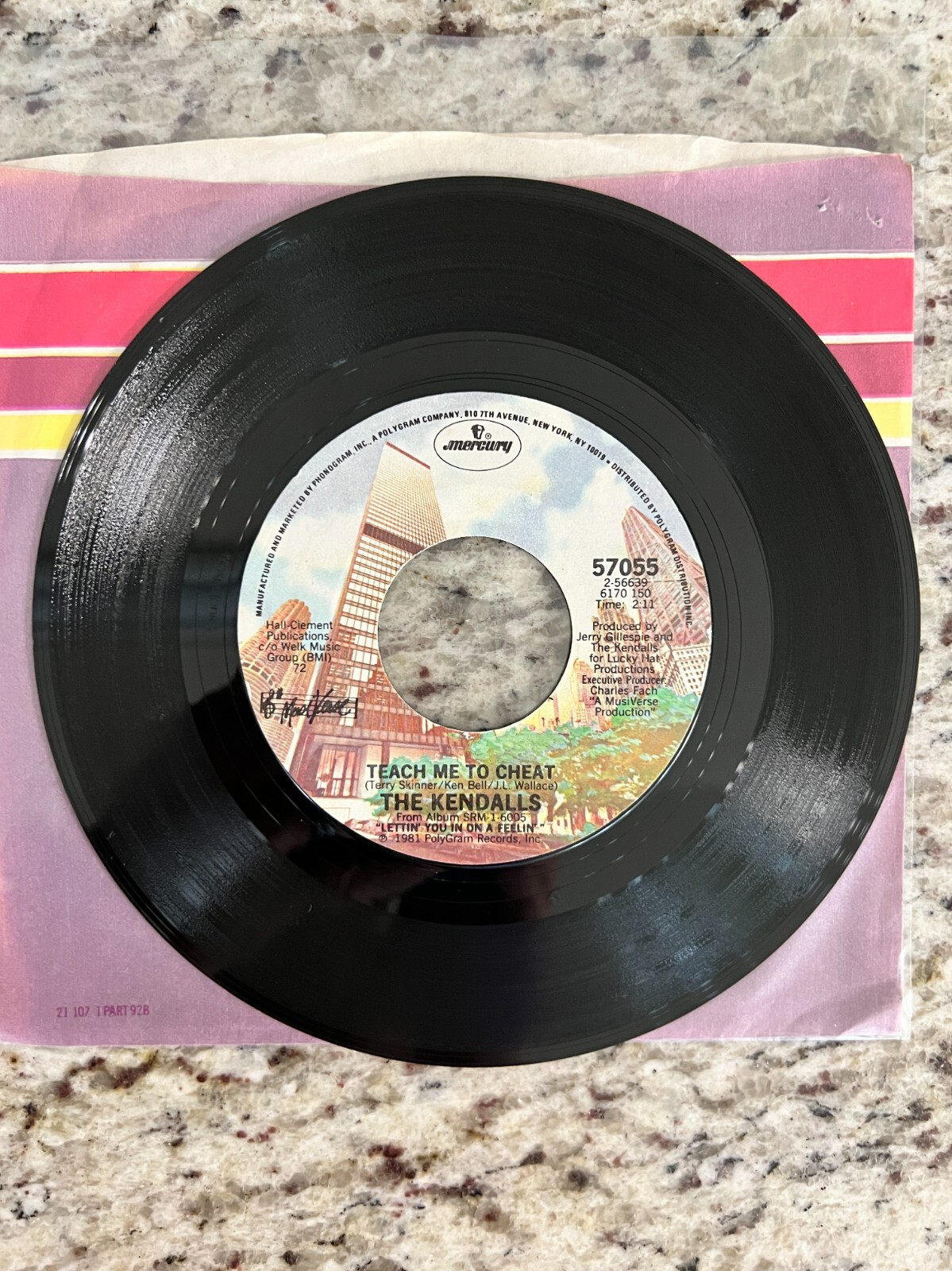 The Kendalls – Teach Me To Cheat 45 RPM, Mercury Records,1981, UC