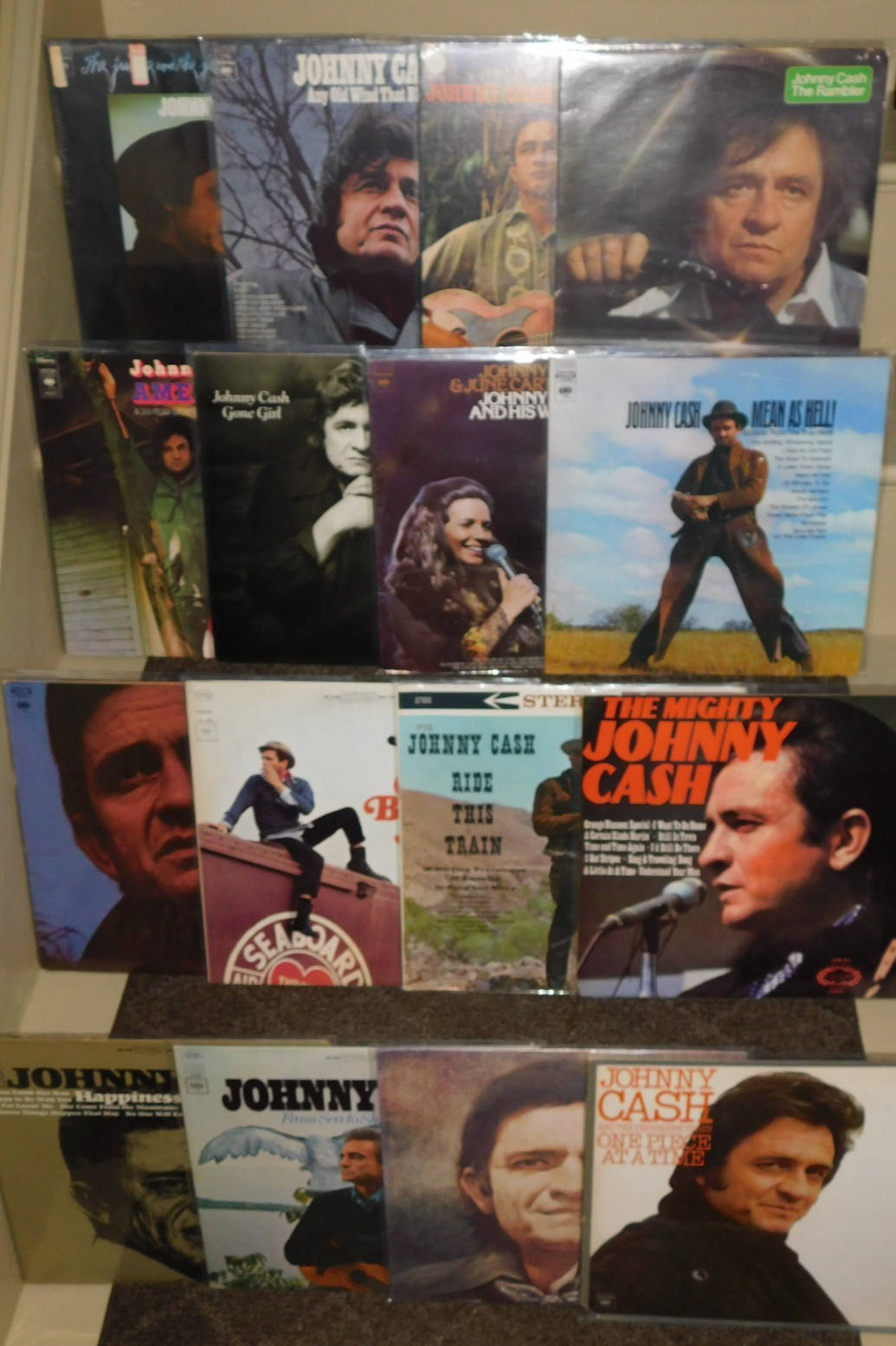 JOHNNY CASH 12″ Vinyl LP Record Collection Lot of 16