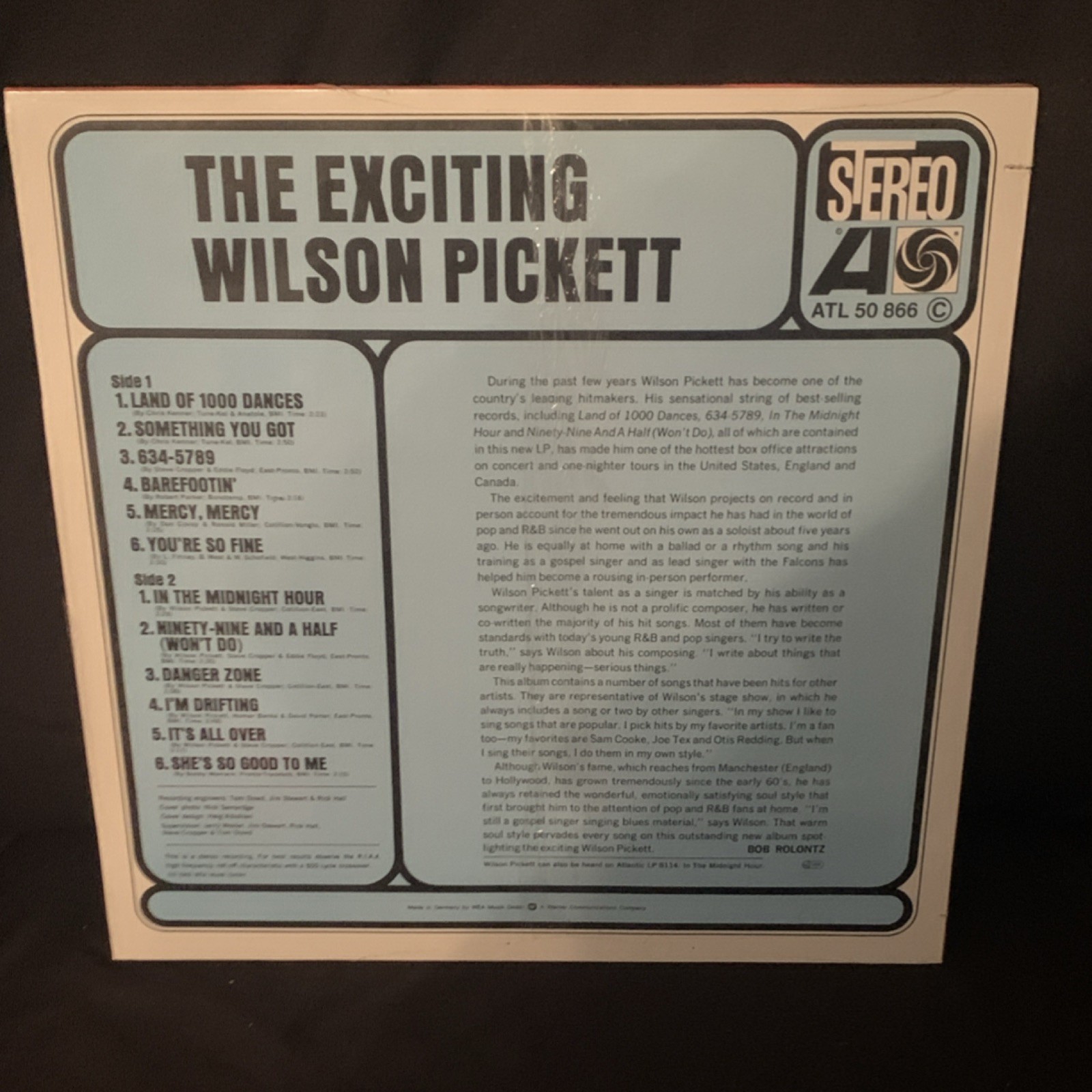 Wilson Pickett The Exciting LP Atlantic ATL 50 866 VinylR&B33RPM1960sAlbumSealed