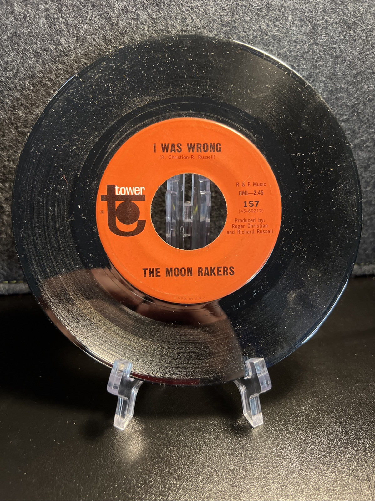 The Moonrakers-I Was Wrong / You’ll Come Back 1965 7″ Tower 157 45-60212 45 RPM