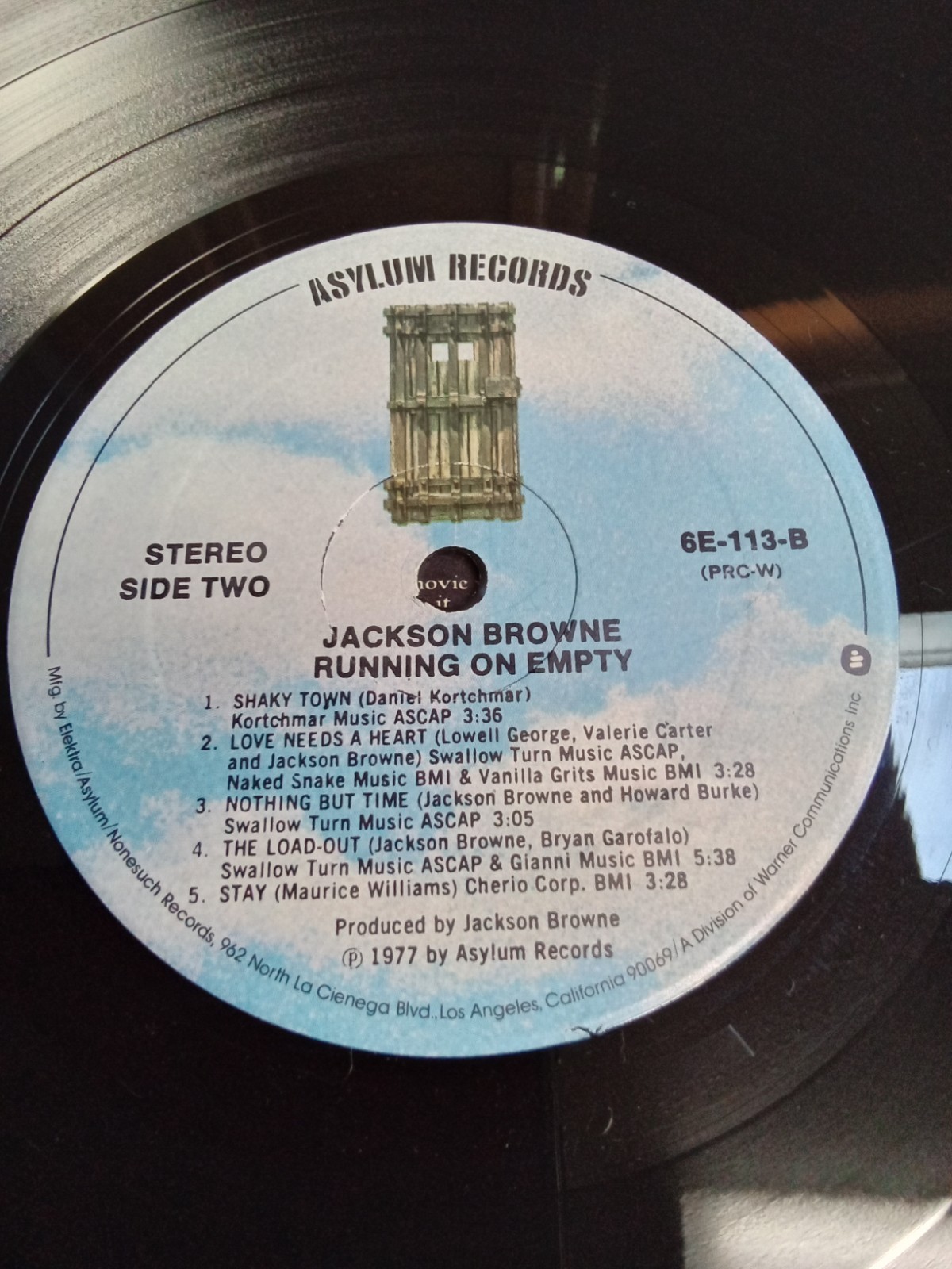 Jackson Browne-Running on Empty 1977 Vinyl LP w/Booklet PRC Compton CA Press VG+