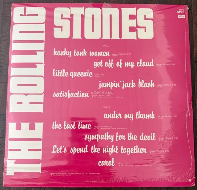NEW SEALED The Rolling Stones Decca Records France 1979 Picture Disc