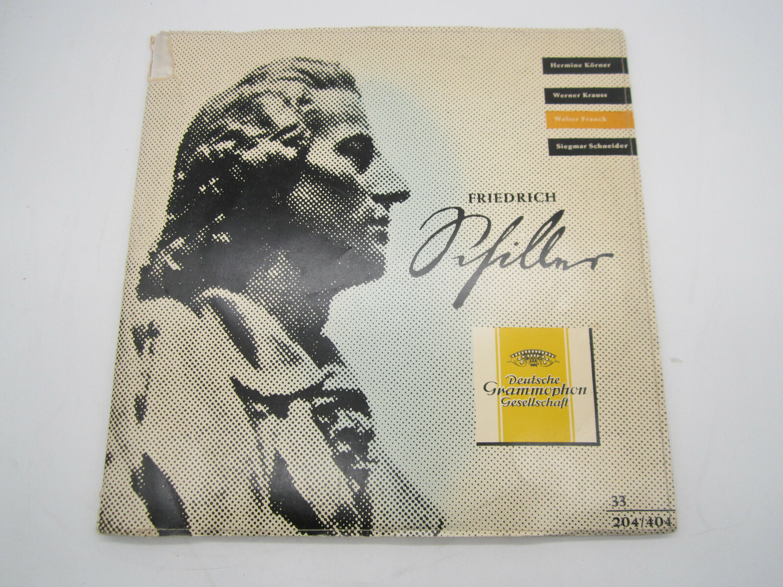 Friedrich Schiller Deutsche Grammophon Gesells DGG 204 & 404 Spoken Word Poetry