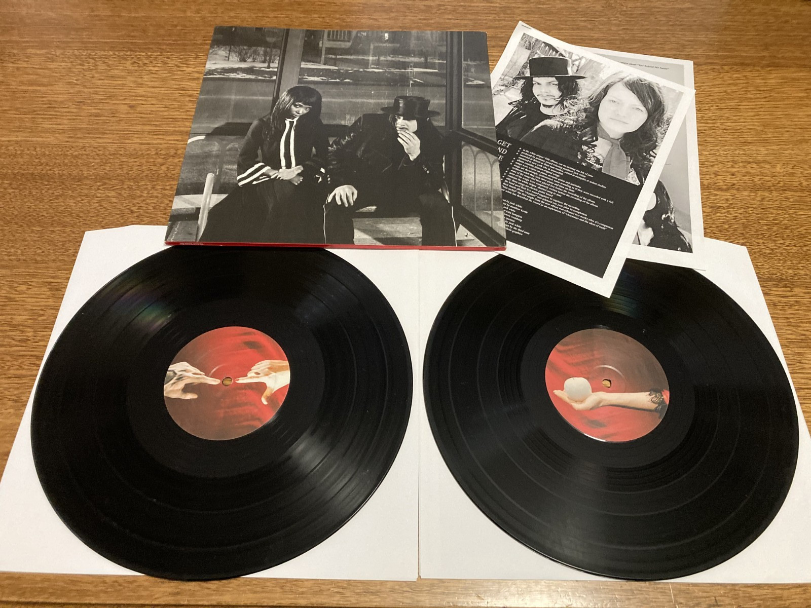 WHITE STRIPES Get Behind Me Satan. RARE UK PROMO DOUBLE LP UK XLLP191P -2005-