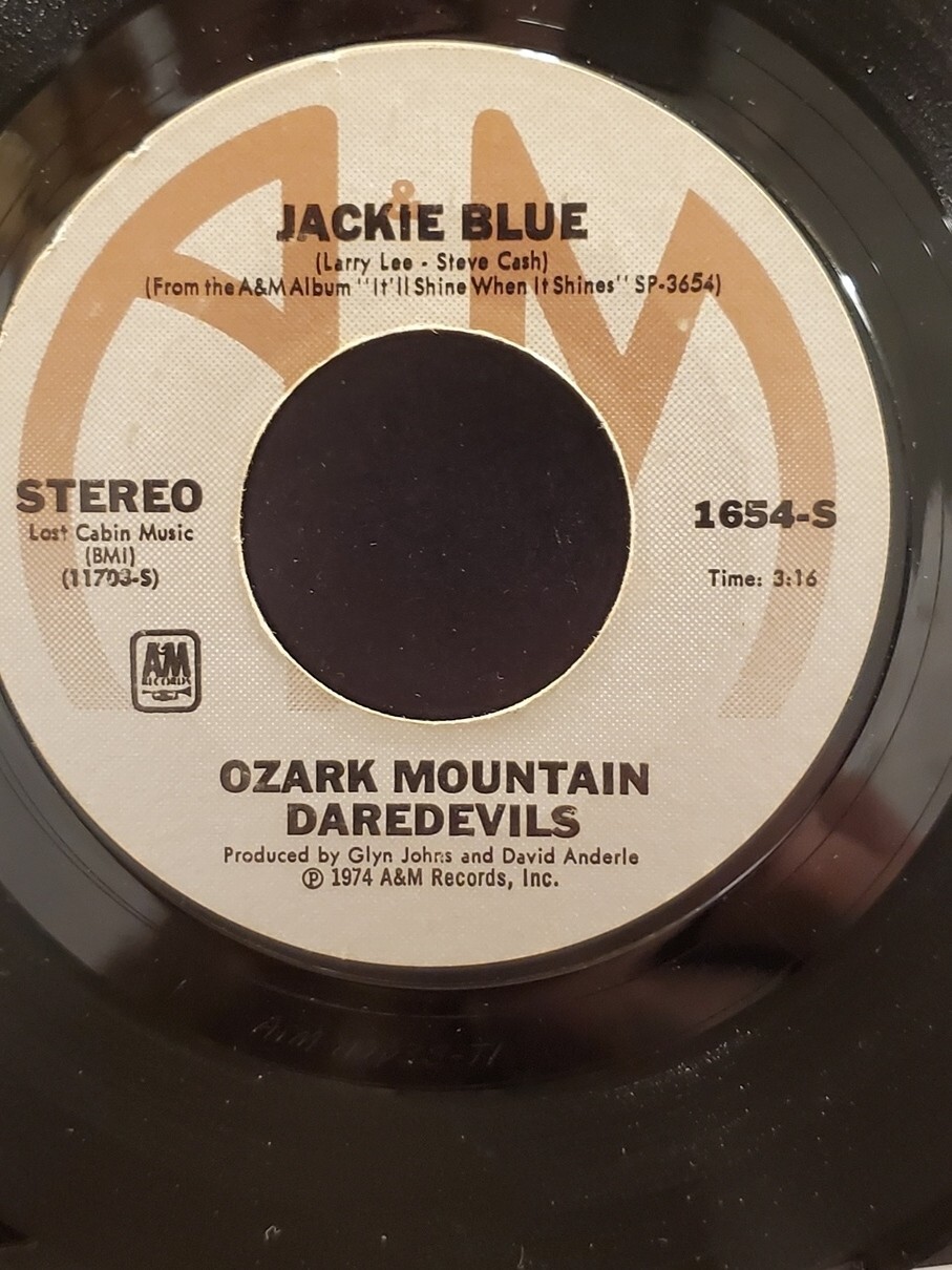 OZARK MOUNTAIN DAREDEVILS 7″ 45 RPM “Jackie Blue” & “Better Days” VG condition