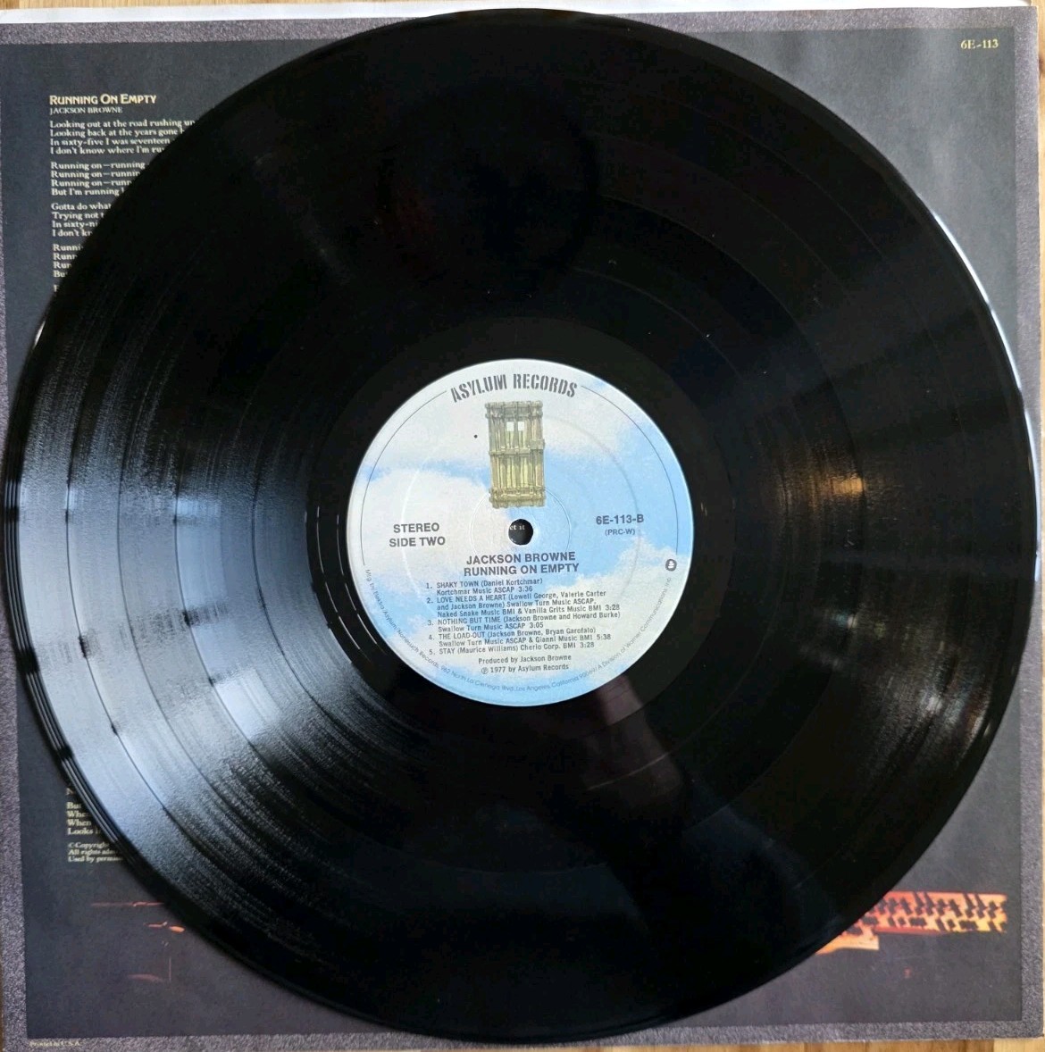 Jackson Browne Running On Empty 1977 1st Press PRC-W NM Booklet Lyrics Ex-NM