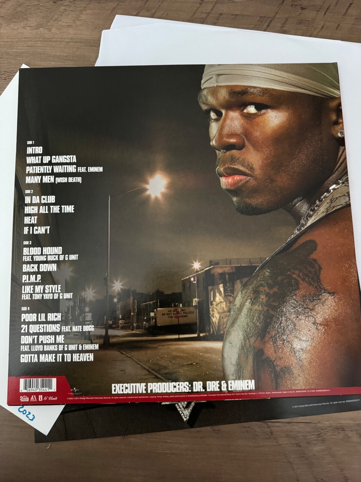 COA Signed Get Rich or Die Tryin’ by 50 Cent (Record, 2003)