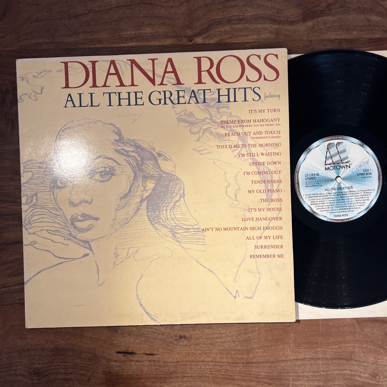 Diana Ross – All The Great Hits 1981 LP Motown – STMA 8036 Funk Soul