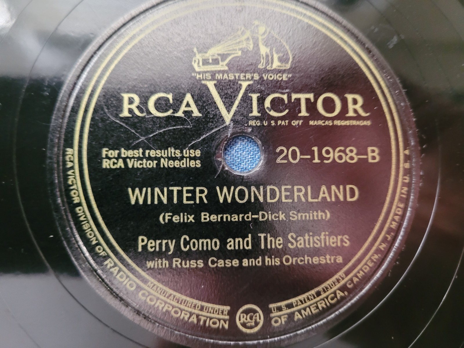 Perry Como – RCA VICTOR 20-1968 – Winter Wonderland & That Christmas Feeling