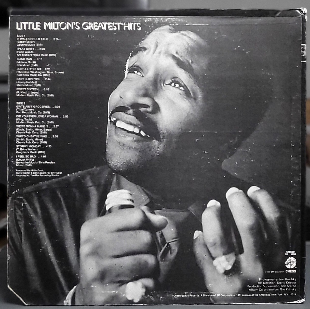 LITTLE MILTON’s Greatest Hits LP 1972 Chess vinyl Records CHICAGO BLUES VG+
