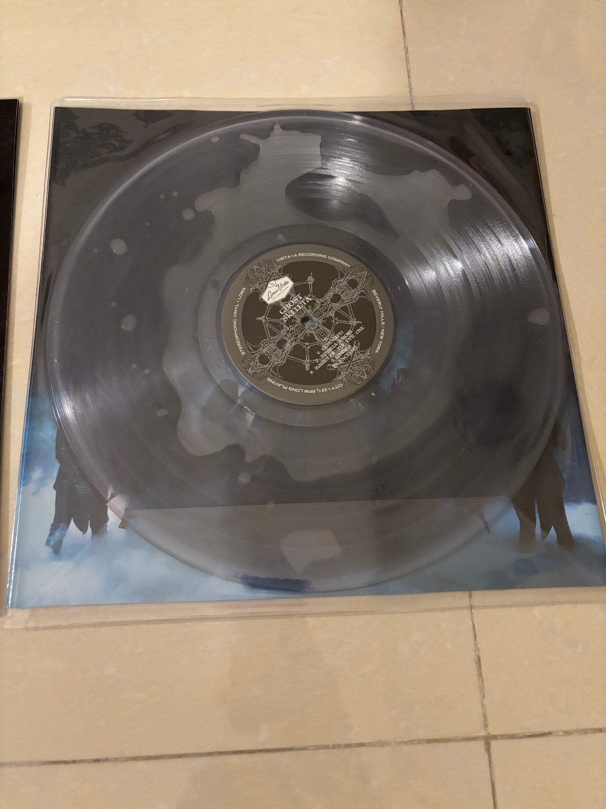 GHOST – SKELETA Oxidized Metallic Silver Liquid Filled Vinyl Bad World IN HAND