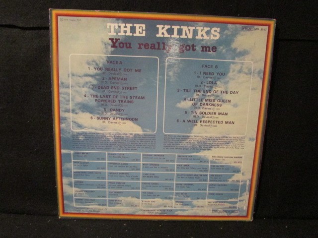 THE KINKS You Really Got Me 1979 VINYL LP Import FRANCE Vogue MD 9017