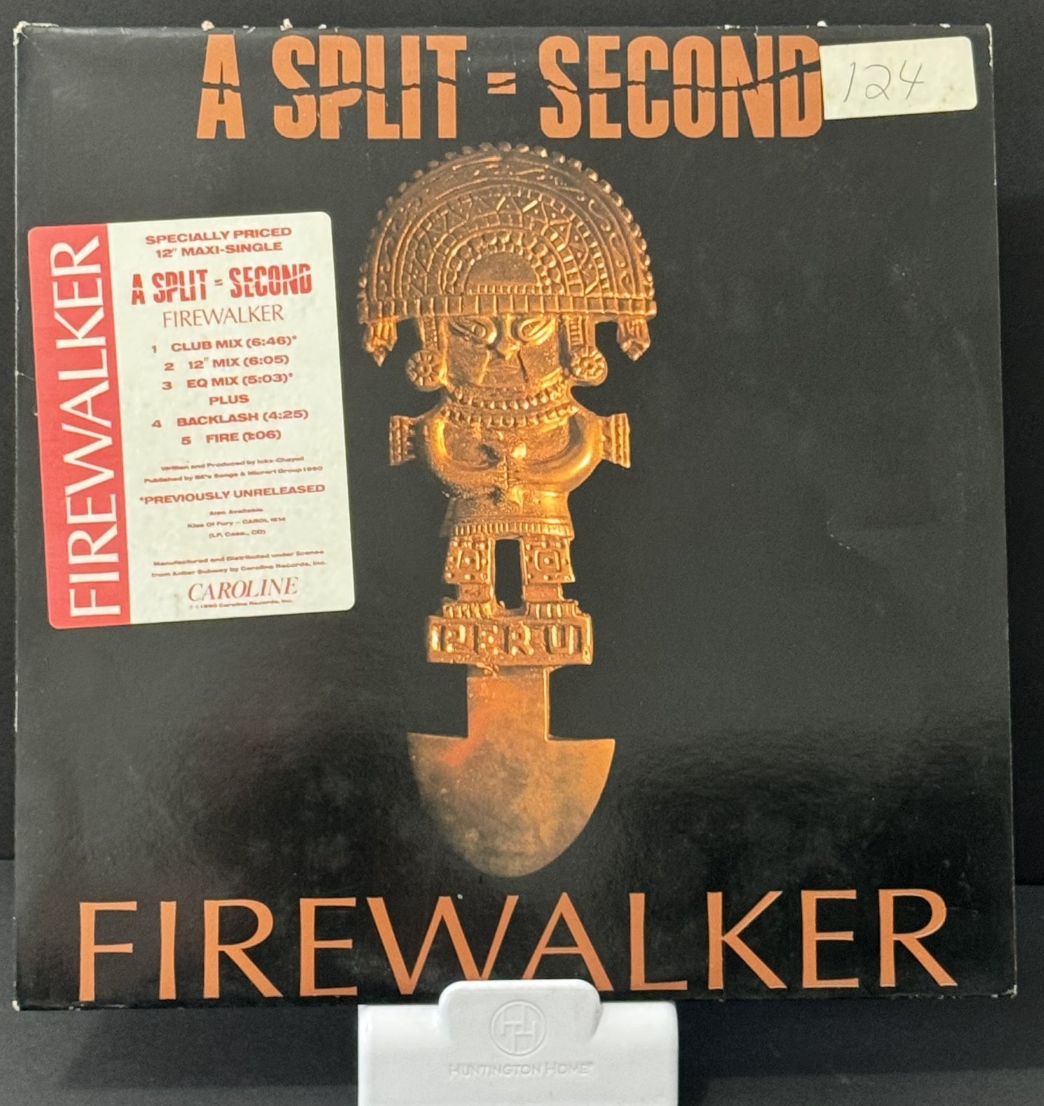 A Split-Second – Firewalker 12″ VG+/G+ 1990 Caroline Industrial EBM Rave