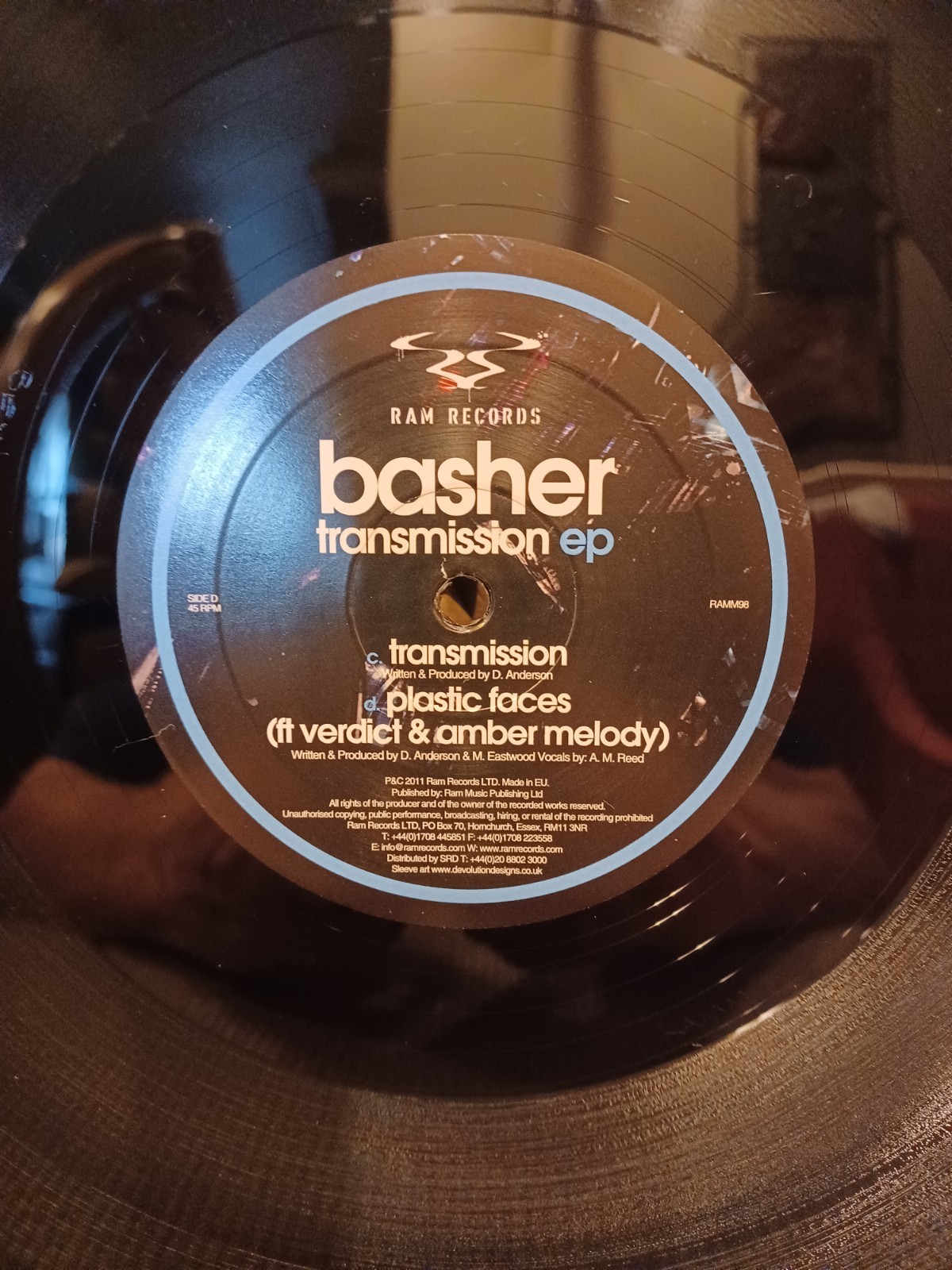 BASHER Transmission EP USED RECORD IN VERY GOOD PLUS/EXCELLENT COND Import RAM