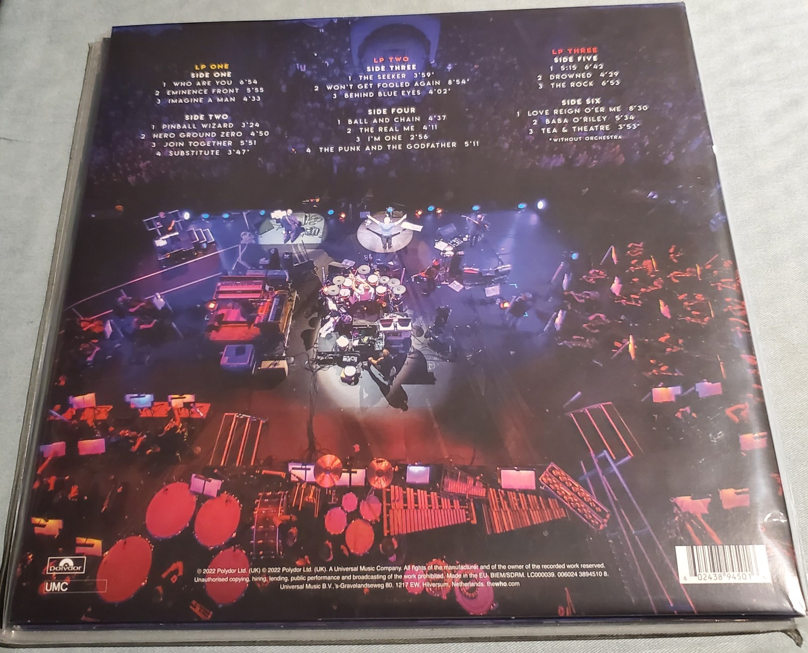 The Who – With Orchestra Live At Wembley – 3LP W/ INSERT RED, ORANGE & YELLOW 20