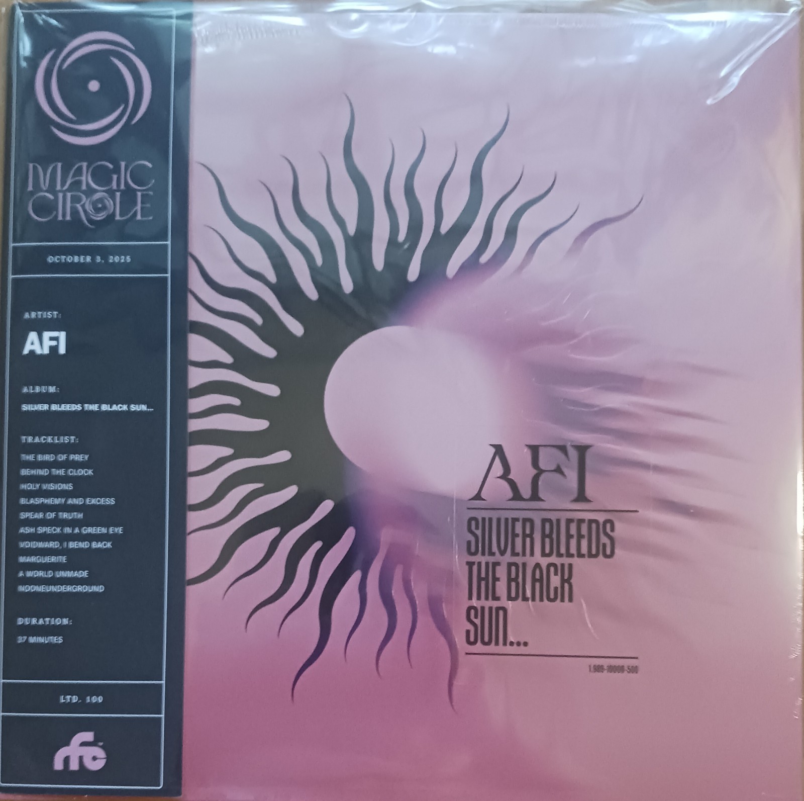 AFI Silver Bleeds The Black Sun… RFC Magic Circle Vinyl Low # Rare LP /100