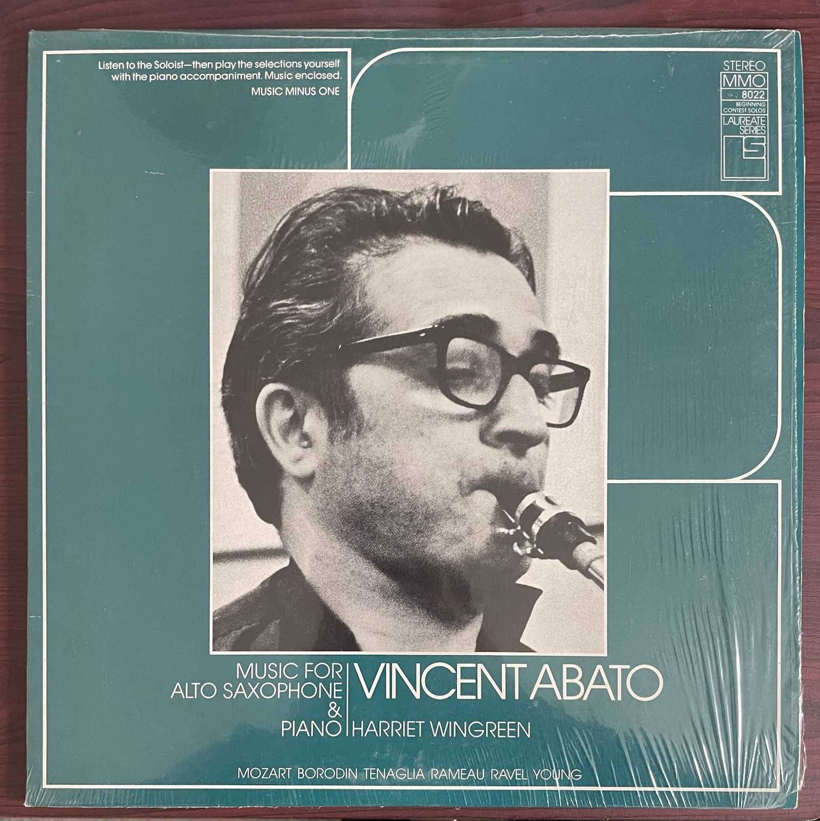 Vincent Abato Music For Alto Saxophone & Piano Vinyl LP Record [Jazz] 1973