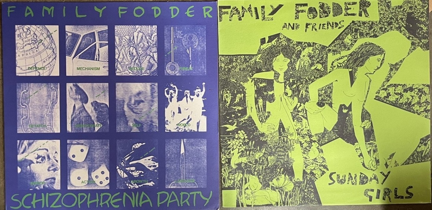 FAMILY FODDER VINYL LOT – SCHIZOPHRENIA PARTY/SUNDAY GIRLS lp mini-album VG+