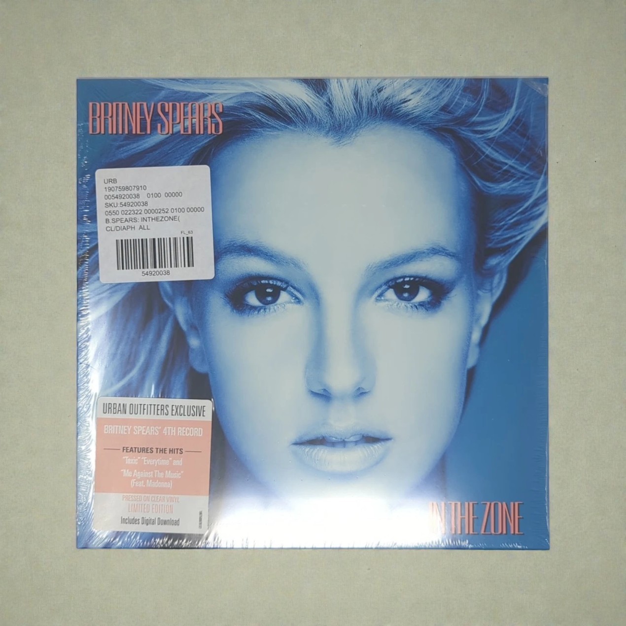 BRITNEY SPEARS In The Zone LP CLEAR VINYL New SEALED Color Exclusive UO LTD 3000