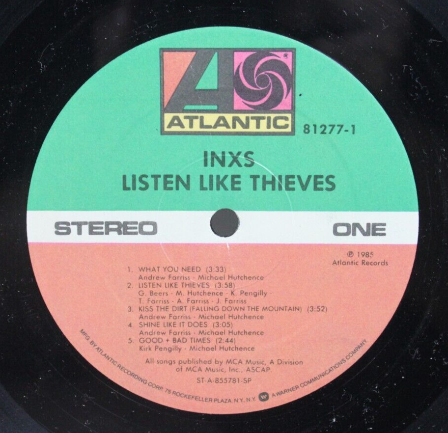 INXS – Lp – Listen Like Thieves – 80’s Electronic Rock Pop New Wave Indie