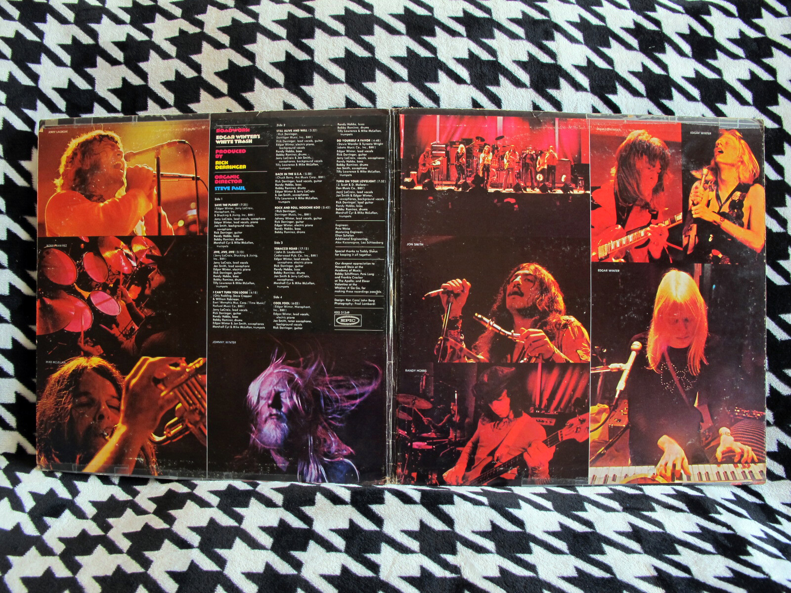 Edgar Winter’s White Trash : Roadwork LIVE 1972 Rock 2LP Vinyl Record KEG 31249