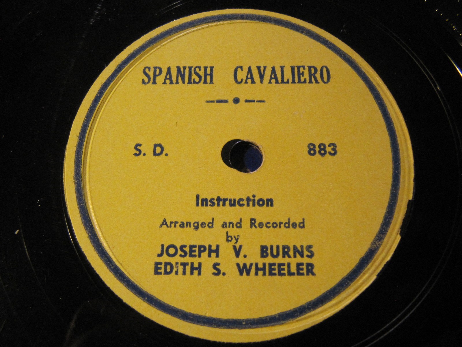 Walter Finger Calls BURNS Wheeler SQUARE DANCE INSTRUCTION Spanish Cavaliero 883