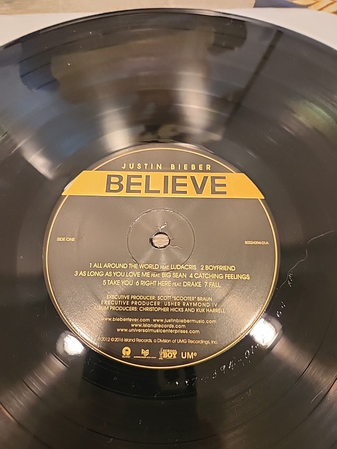 Justin Bieber: Believe 2016 Electronic Hip Hop Funk Pop Reissue Vinyl Record