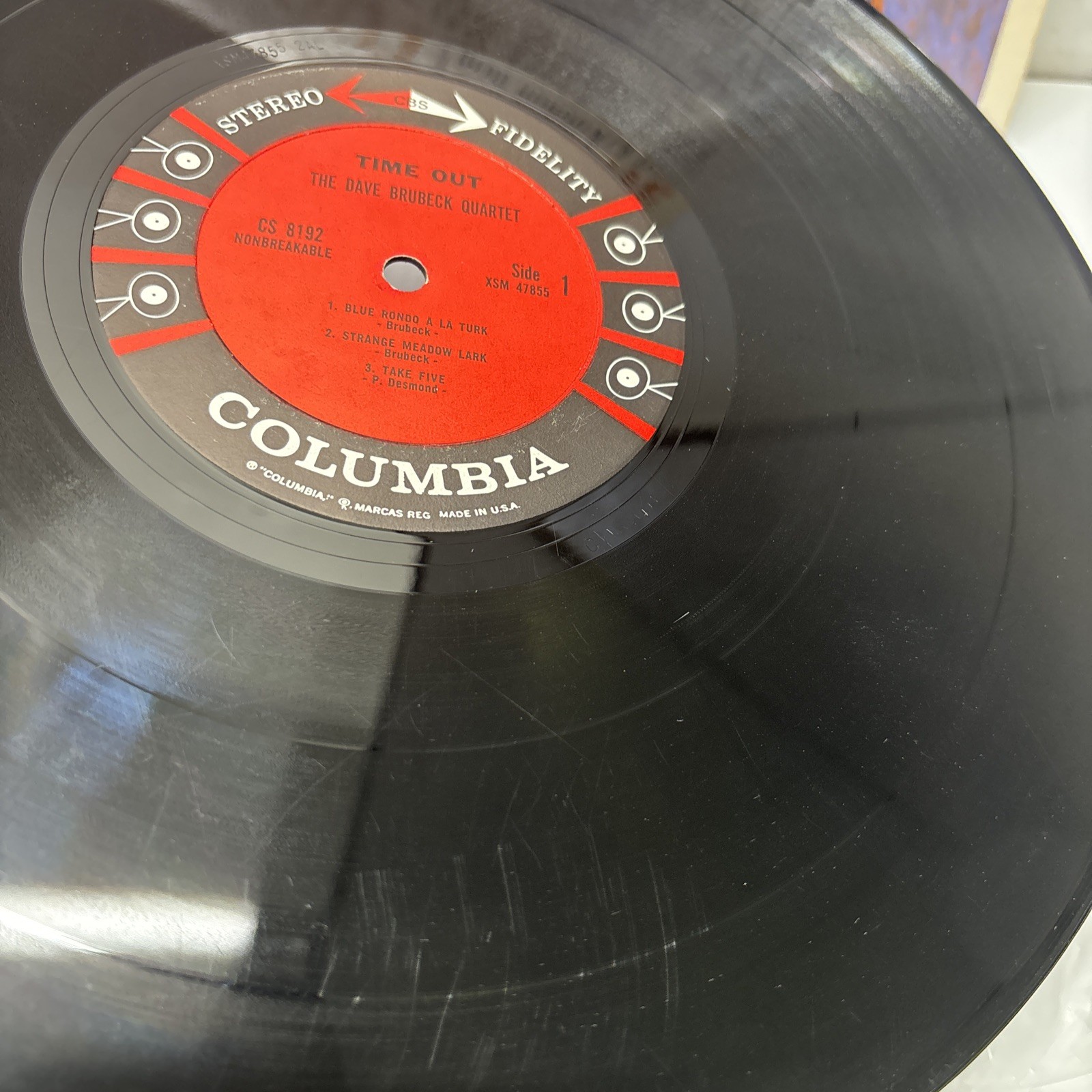 The Dave Brubeck Quartet Time Out Vinyl LP 1961 Columbia CS 8192