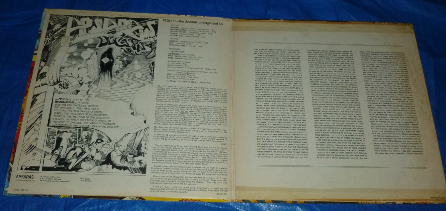 THE DEVIANTS 33 RPM LP PTOOFF! ROCK PSYCH GATEFOLD ORIG U.S. SIRE 1968