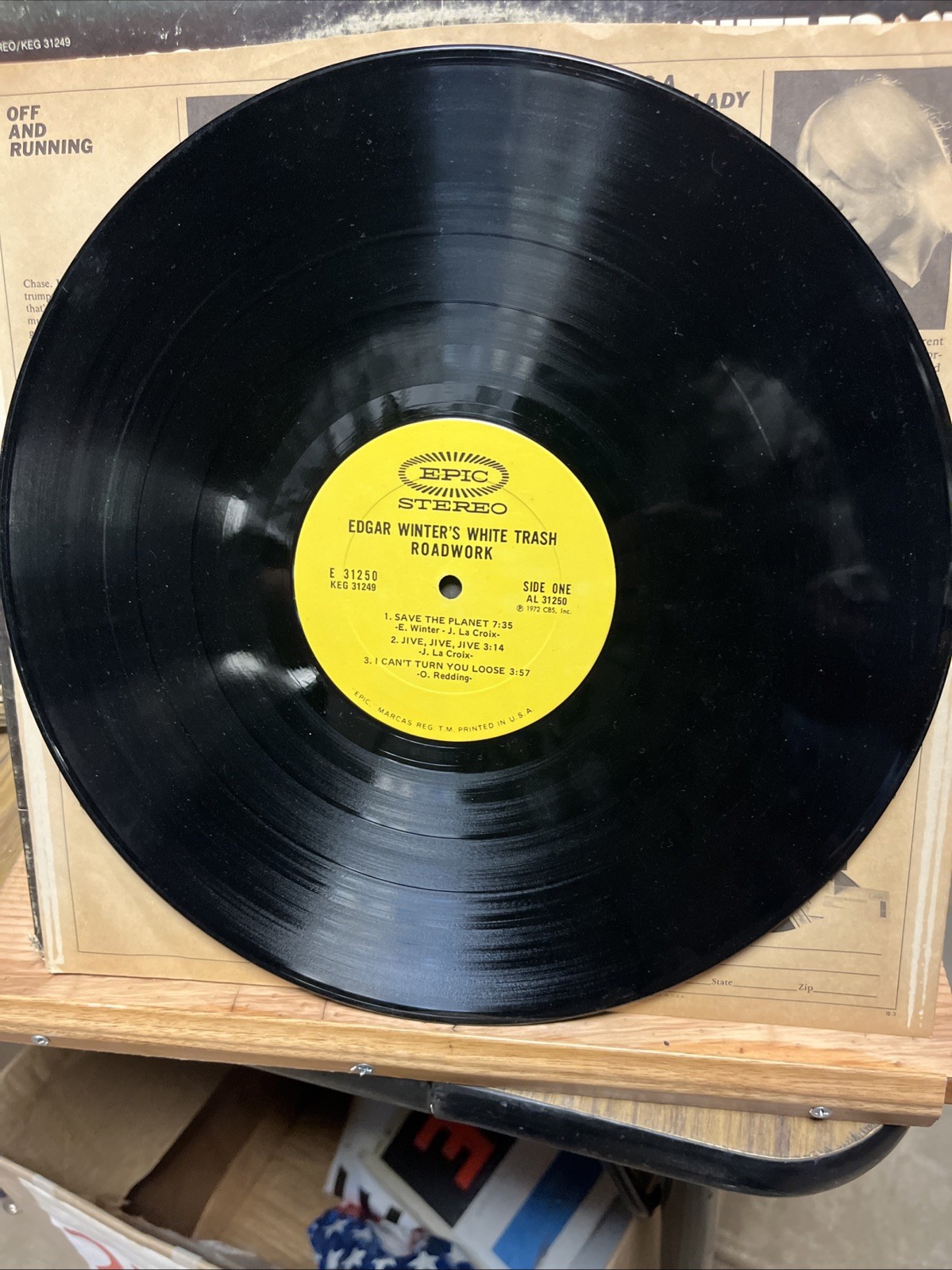 Edgar Winter White Trash Roadwork 2LP Rick Derringer Johnny Winter Live Vg++