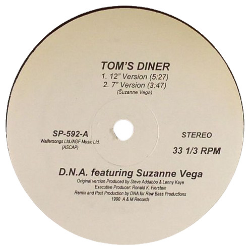 D.N.A. Feat. Suzanne Vega – ‘Tom’s Diner’ 12″