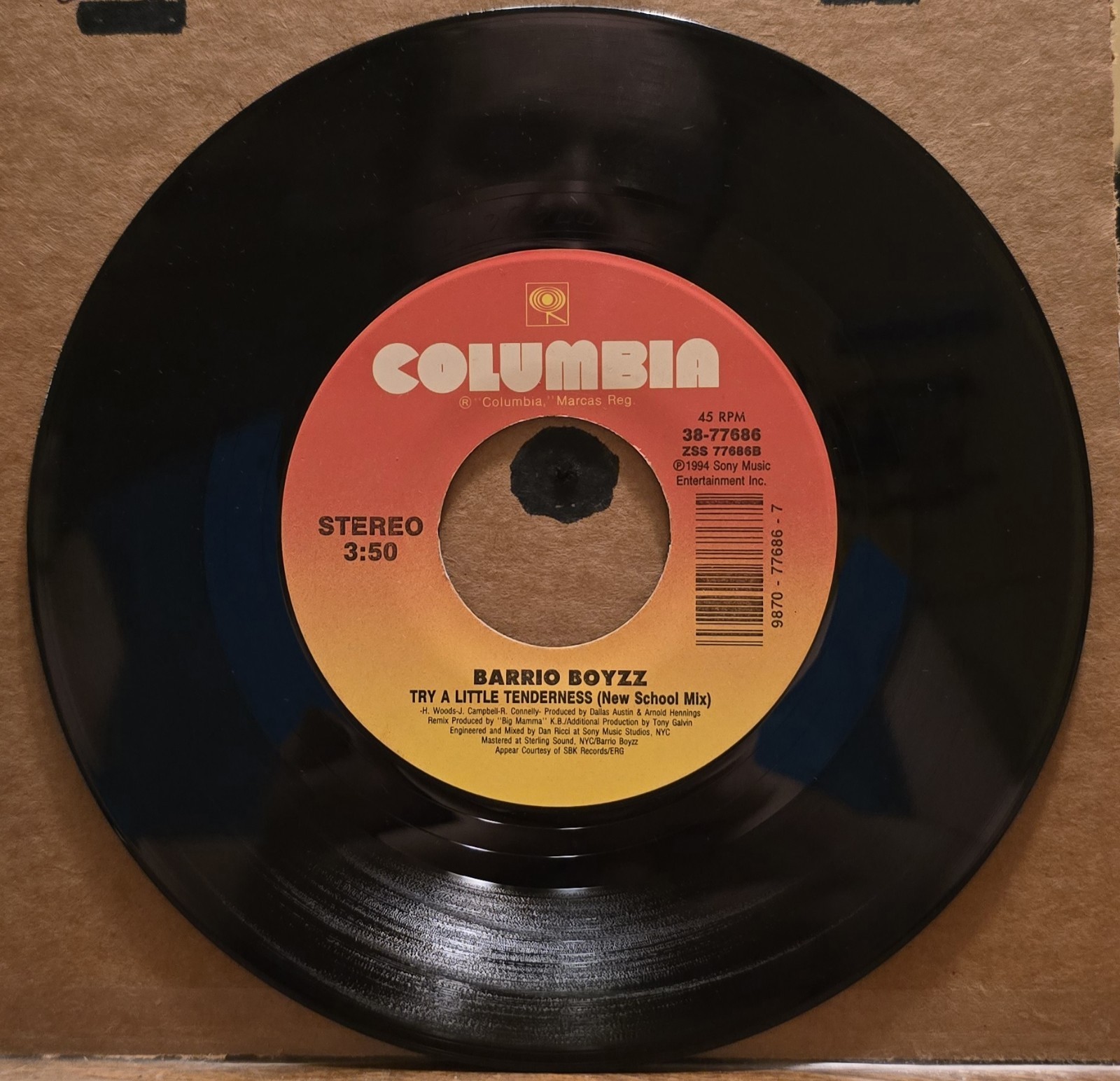 Barrio Boyzz – Try A Little Tenderness 1994 Columbia Latin Hip Hop VG+