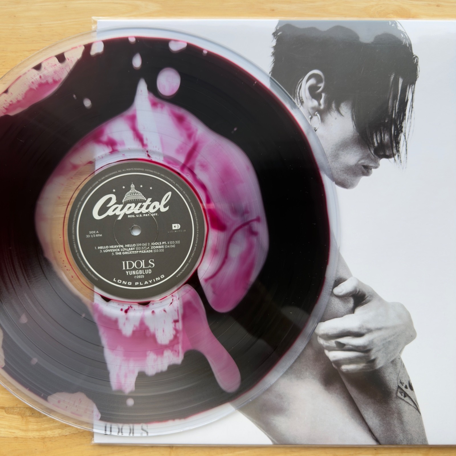 Yungblud Idols Bad World Blood Liquid Filled Vinyl Record Blood Records