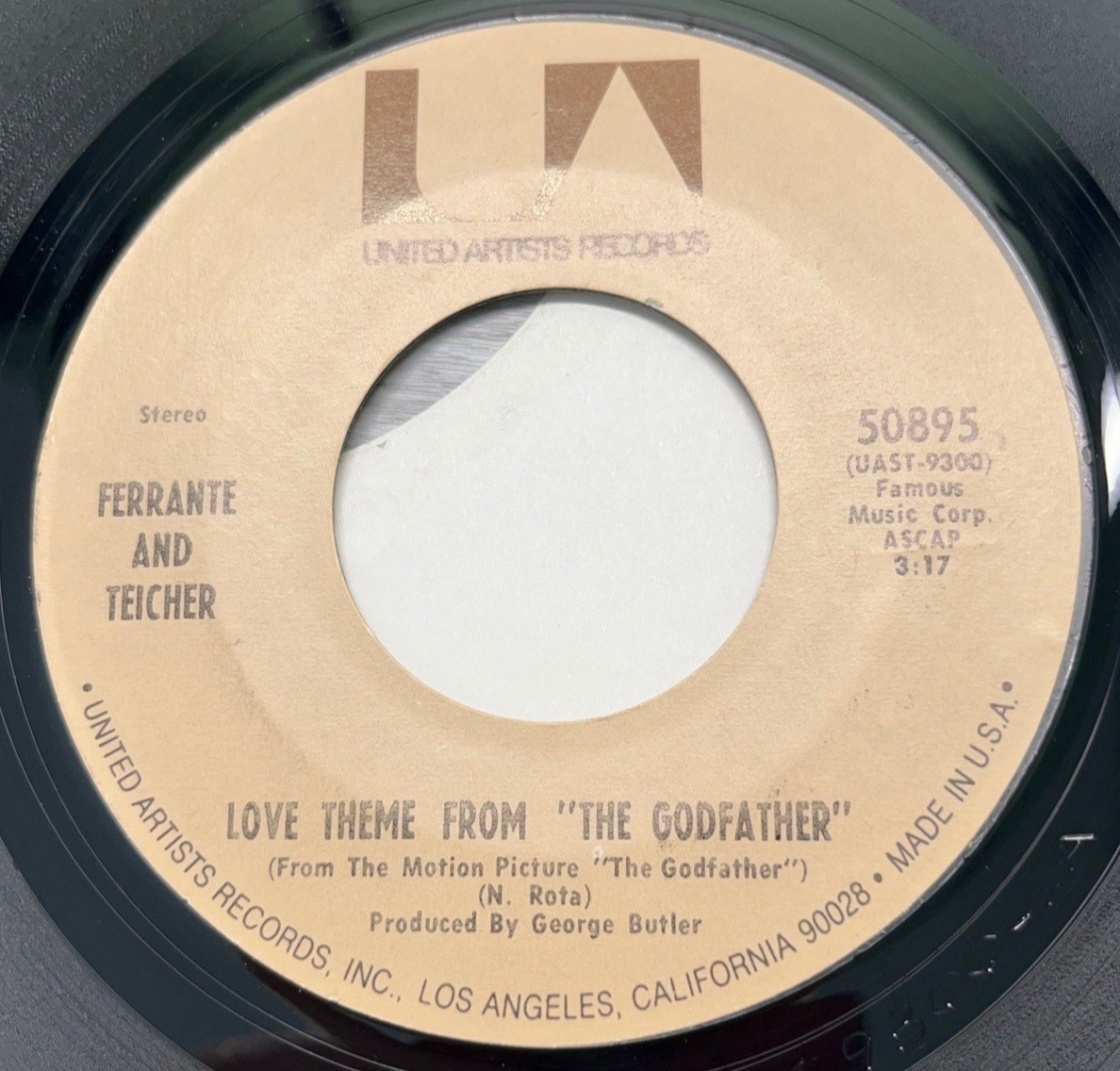Love Theme from the Godfather / Theres a New Day 45 Vinyl Ferrante Teicher
