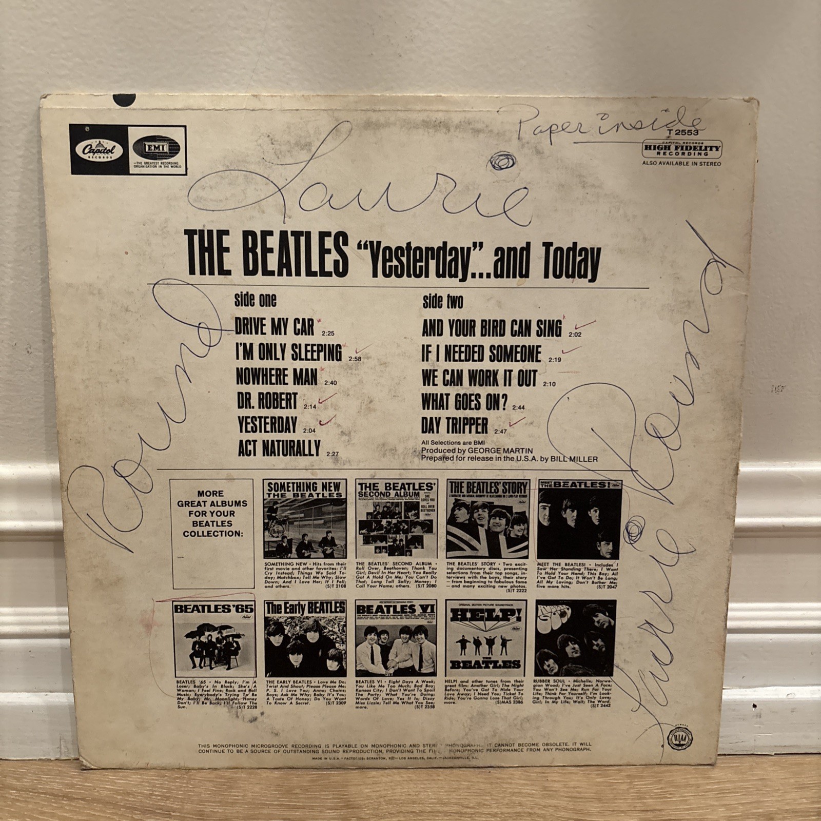 The Beatles – Yesterday And Today 3rd State Peeled Butcher Cover