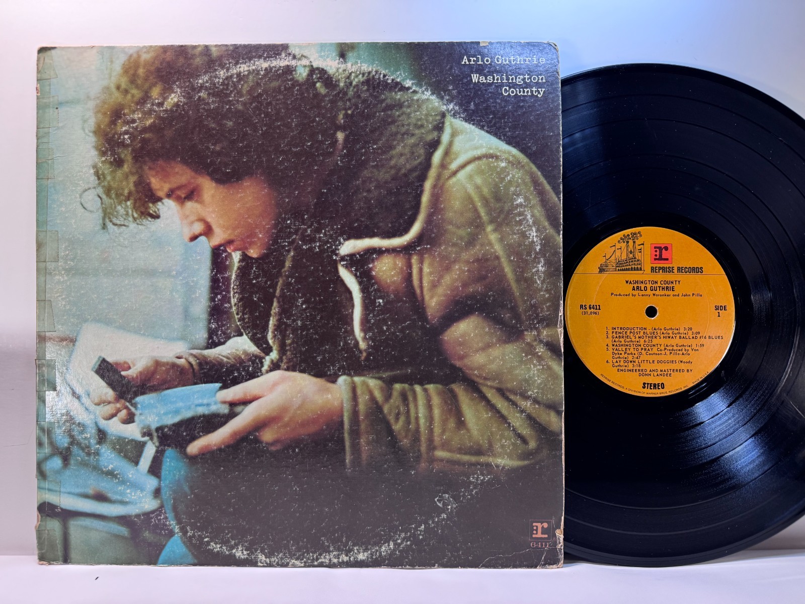 Folk LP ARLO GUTHRIE Washington County Reprise 1970 VG- includes insert