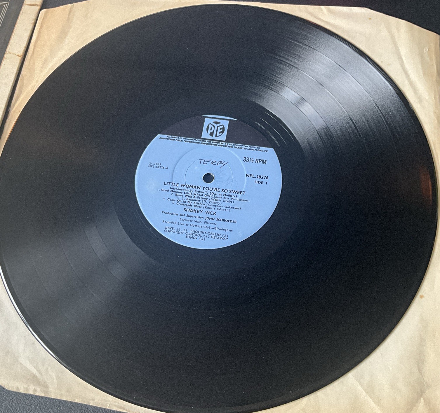 Shakey Vick ‘Little Woman You’re so sweet’ 1969 UK Vinyl LP Mono PYE records