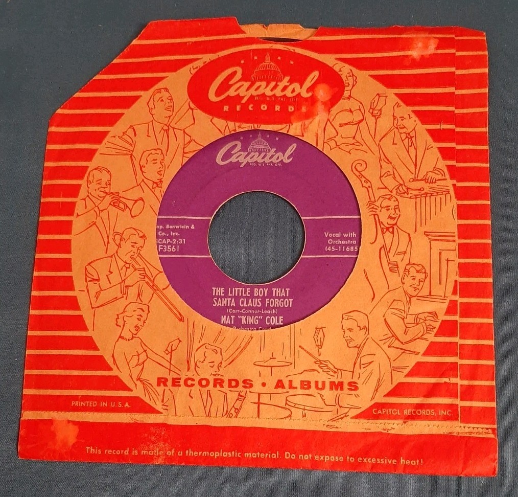 Nat King Cole 45 The Christmas Song / The Little Boy That Santa Claus Forgot