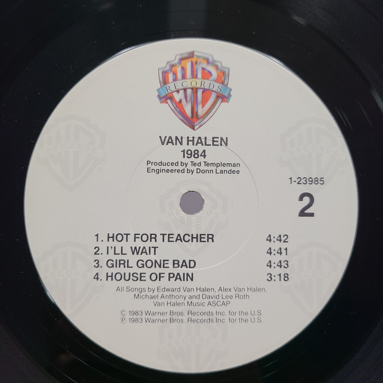 Van Halen 1984 LP Warner Bros 1983 EX Vinyl Original Press w/ Inner Sleeve Nice!