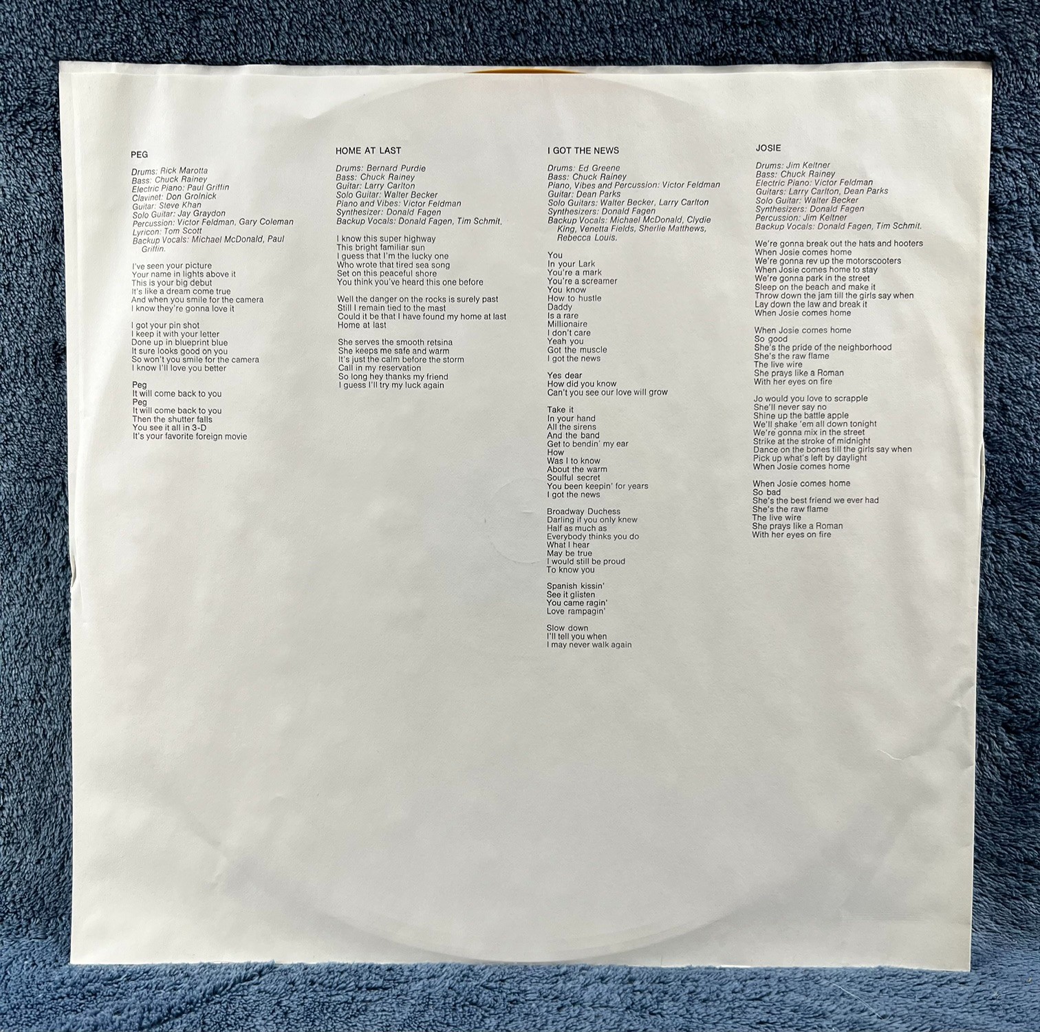 Steely Dan “Aja” Vinyl LP Limited Edition Yellow Vinyl ’77 ABC Release 9022-1006