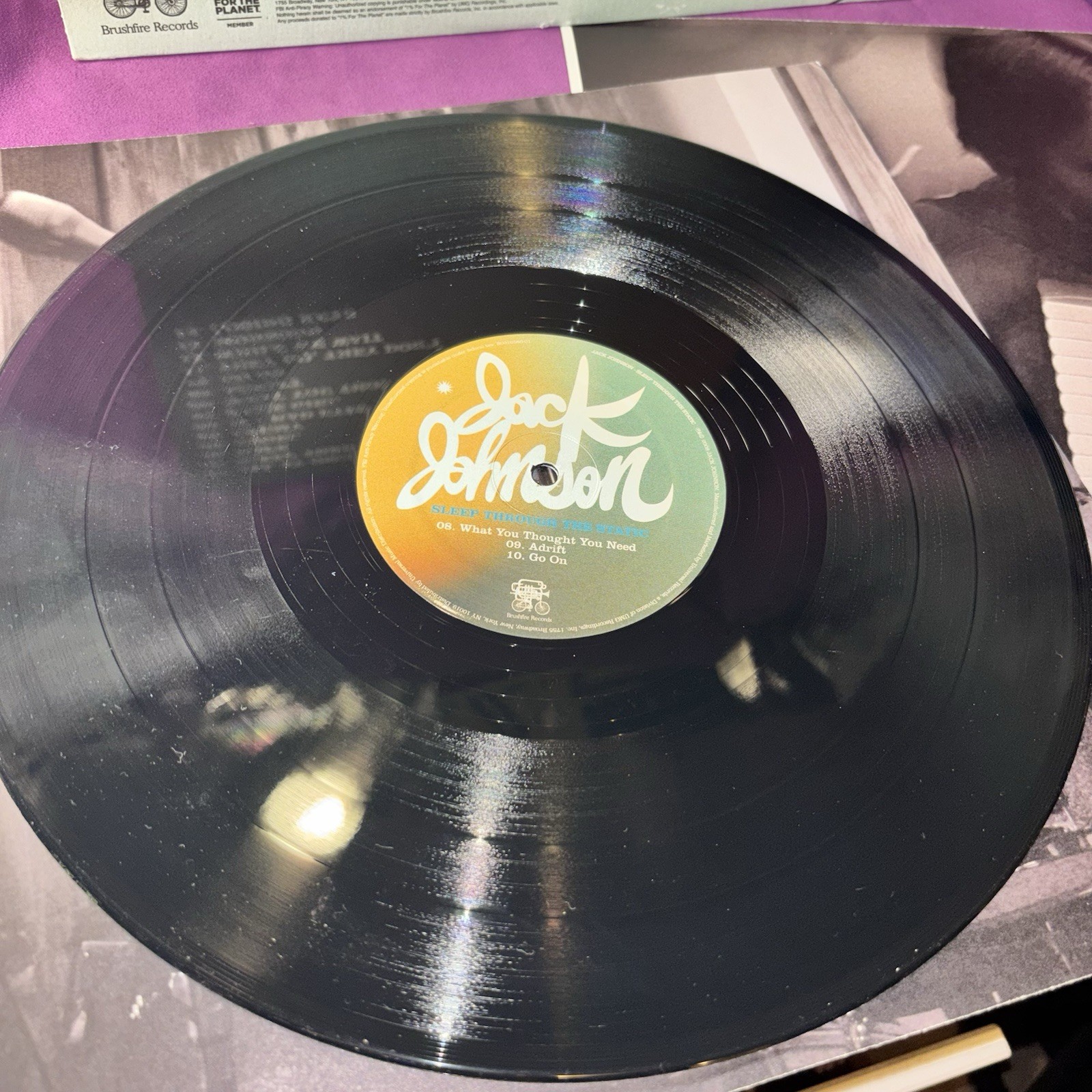 Jack Johnson Sleep Through The Static Original 2008 Double LP Vinyl Record RARE
