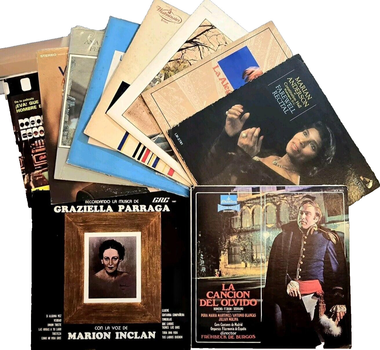 10 Classic and Latin Vinyls Featuring Recitals, Zarzuela, and Folk Hits.