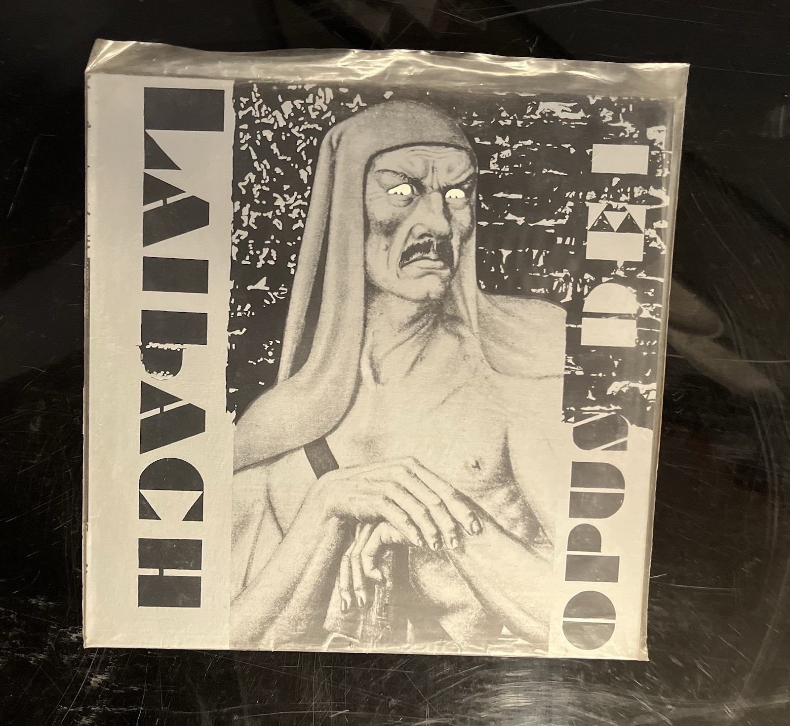 Laibach Opus Dei Vinyl Record STUMM44 Black White Plastic Slipcover