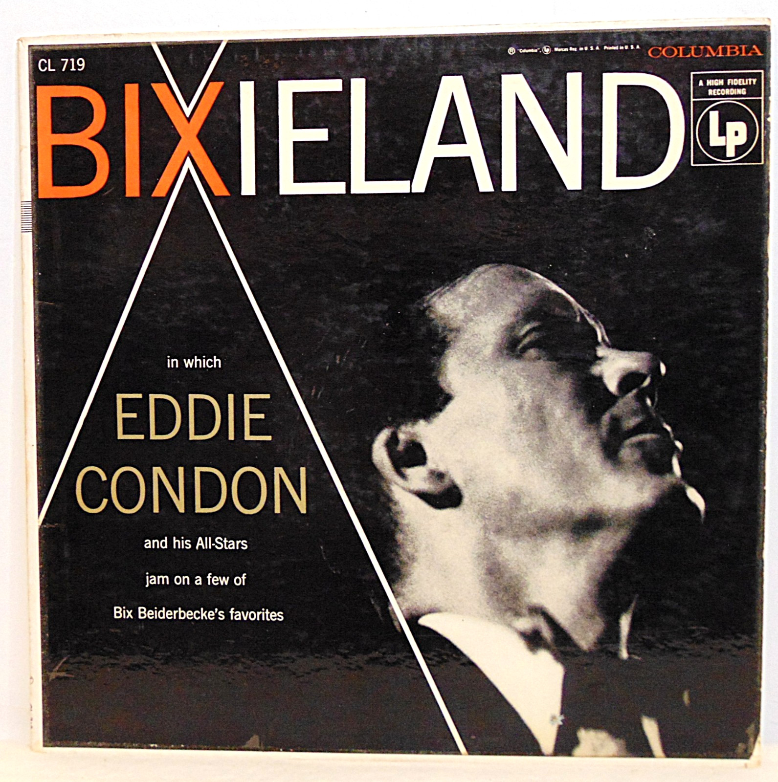 Eddie Condon – Bixieland – 1955 Columbia CL 719 Jazz 33 RPM Vinyl LP Record