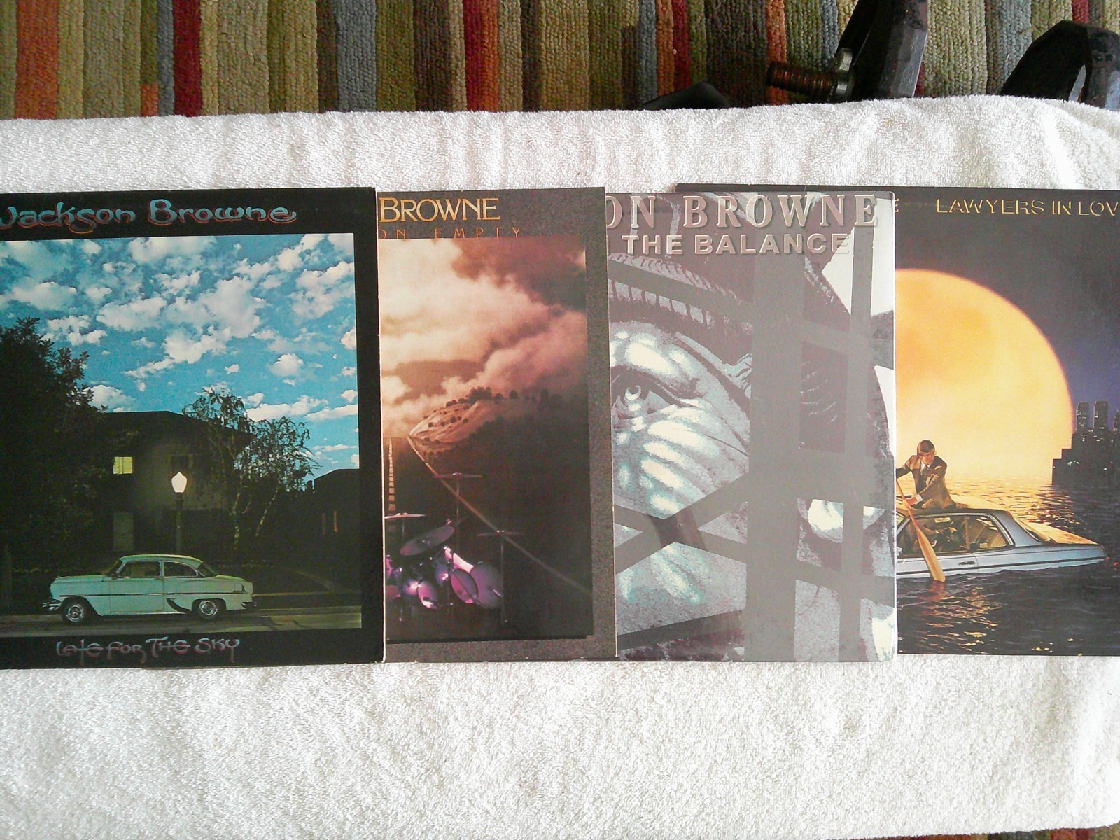 Jackson Browne 4 LP Lot Late For The Sky,Running On Empty,Lawyers, Balance Vinyl