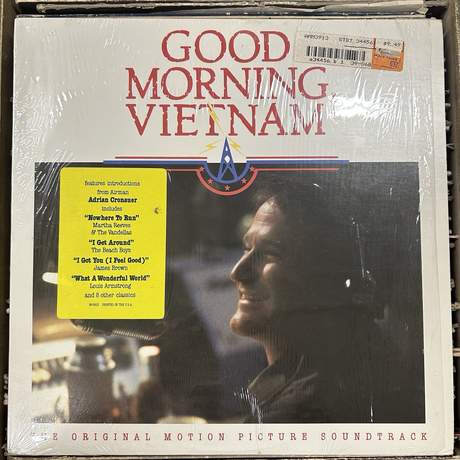 Good Morning, Vietnam (Soundtrack) 1988 – A&M SP 3913 Vinyl LP In Shrink VG/VG+