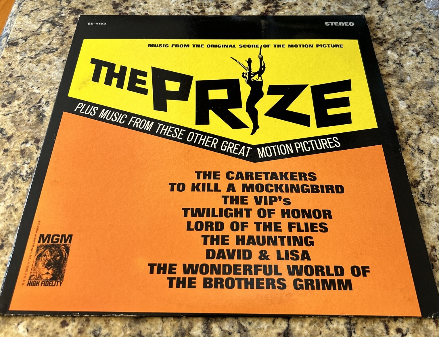 THE PRIZE SOUNDTRACK MGM SE4192 LP