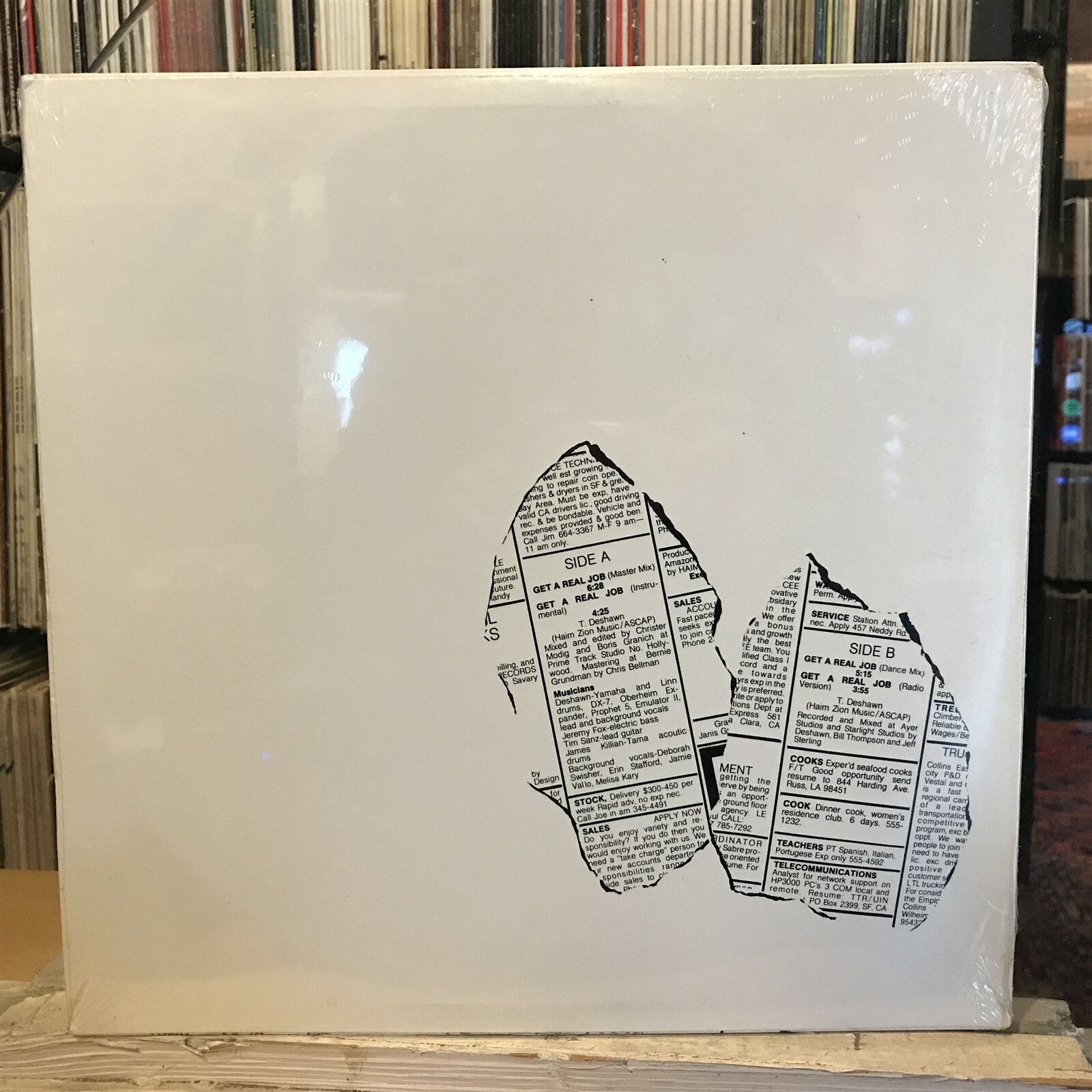 [EDM/DANCE/ELECTRONICA]~SEALED 12″~DESHAWN~Get A Real Job~[x4 Mixes]~[1985~AMAZO